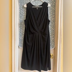 Lane Bryant Black Draped Mini Dress